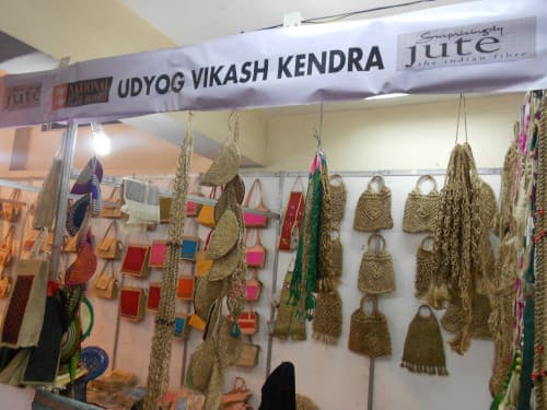 Udyog Vikash Kendra stall at an international trade fair.